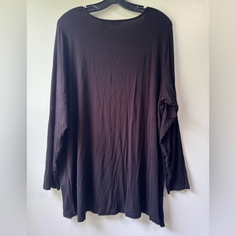 Tahari Black Long Sleeve Top - Picture 10 of 11